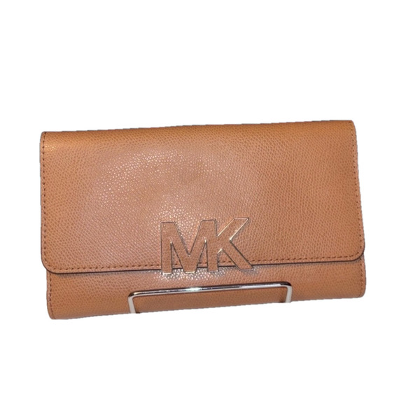 Michael Kors Florence Billfold Brown/Luggage Wallet Purse - Picture 1 of 6